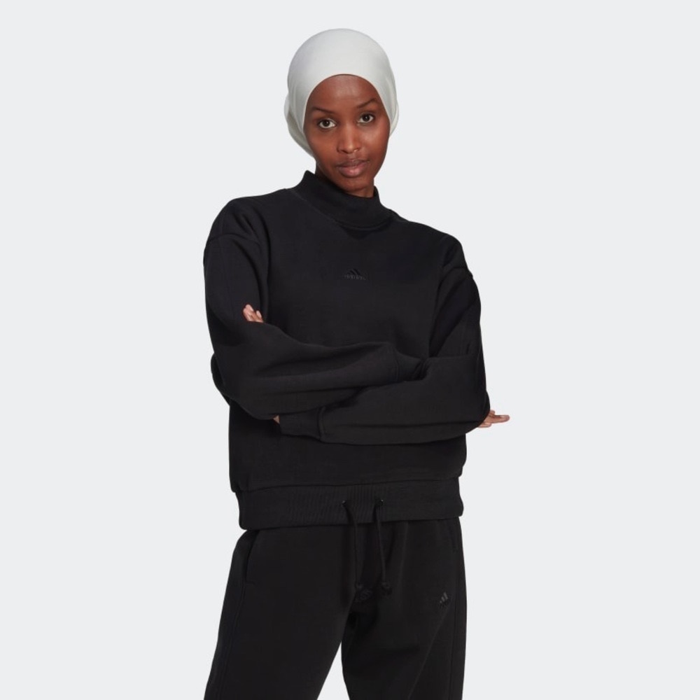 Adidas All Season Fleece Mock Neck Sweatshirt
